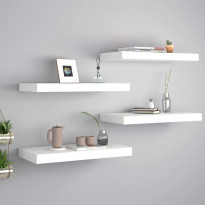 Kelluvat seinähyllyt kpl valkoinen 50x23x3,8 cm mdf