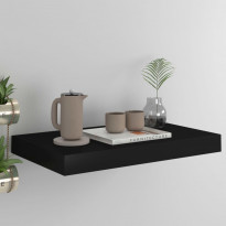 Kelluva seinähylly musta 40x23x3,8 cm mdf