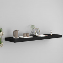 Kelluva seinähylly musta 90x23,5x3,8 cm mdf