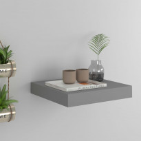Kelluva seinähylly harmaa 23x23,5x3,8 cm mdf