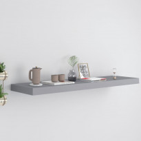 Kelluva seinähylly harmaa 90x23,5x3,8 cm mdf