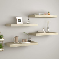 Kelluvat seinähyllyt 4 kpl tammi 60x23,5x3,8 cm mdf