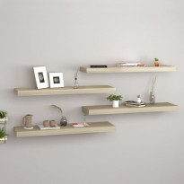 Kelluvat seinähyllyt 4 kpl tammi 80x23,5x3,8 cm mdf