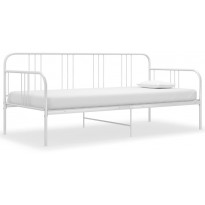 Sohvasänky valkoinen metalli 90x200 cm