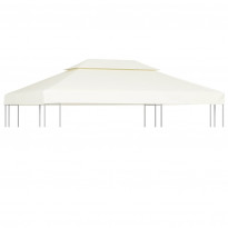 Paviljongin kangaskatto, 310g/m², kermanvalkoinen, 3x4m