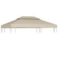 Paviljongin kangaskatto, 310g/m², beige, 3x4m