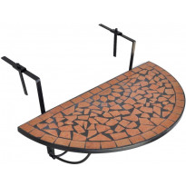 Roikkuva parvekepöytä, terrakotta mosaiikki