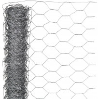 Metalliverkko kuusikulmainen, 0.5x10m, 25mm, galvanoitu teräs