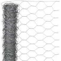 Metalliverkko kuusikulmainen, 1x10m, 40mm, galvanoitu teräs