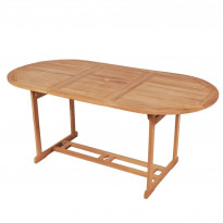 Puutarhapöytä, 180x90x75 cm, tiikki, ruskea