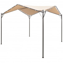 Puutarhakatos/paviljonki 3x3, teräs, kulmikas, beige