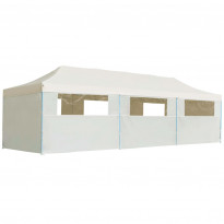 Juhlateltta Pop-up kokoontaitettava, 8 sivuseinää, 3x9m, kerma