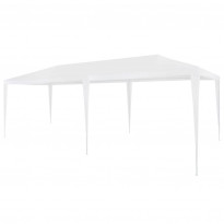 Juhlateltta 3x6m, polyeteeni, valkoinen