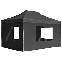 Juhlateltta kokoontaittuva seinillä, alumiini, 4.5x3m antrasiitti