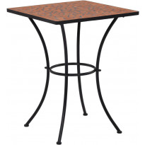Mosaiikkibistropöytä, ⌀ 60 cm, terrakotta keramiikka