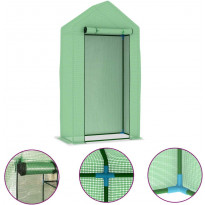Kasvihuone teräsrungolla 0,5 m², 1x0,5x1,9 m