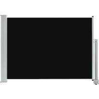 Sisäänvedettävä terassin sivumarkiisi, 80x300 cm, musta