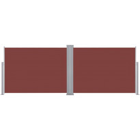 Sisäänvedettävä sivumarkiisi, 100x1000 cm, ruskea