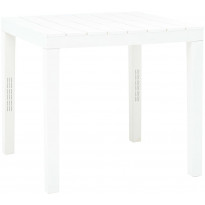 Puutarhapöytä, valkoinen, 78x78x72 cm, muovi