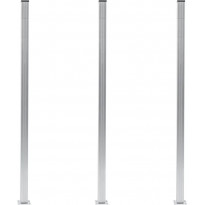 Aitatolpat, 3kpl, alumiini, 185cm