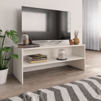 Tv-taso valkoinen 100x40x40 cm lastulevy