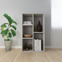 Kirjahylly/senkki betoninharmaa 45x25x80 cm lastulevy