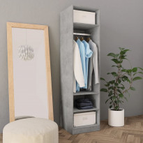 Vaatekaappi betoninharmaa, 50cm, lastulevy
