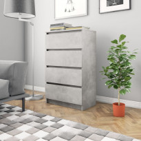 Senkki betoninharmaa 60x35x98,5 cm lastulevy
