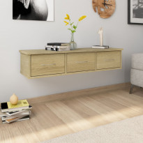 Seinälaatikkohylly sonoma-tammi 90x26x18,5 cm lastulevy