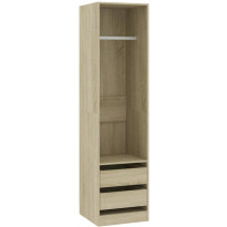 Vaatekaappi vetolaatikoilla Sonoma-tammi, 50cm, lastulevy