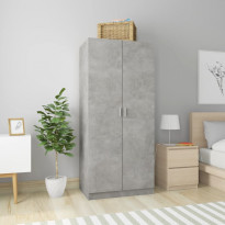 Vaatekaappi betoninharmaa, 80cm, lastulevy