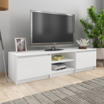 Tv-taso valkoinen 140x40x35,5 cm lastulevy