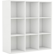 Kirjahylly, 98x30x98 cm, valkoinen, lastulevy