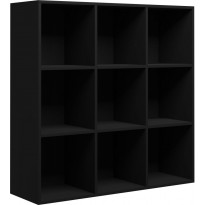 Kirjahylly, 98x30x98 cm, lastulevy, musta