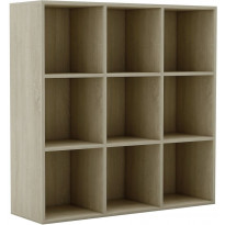 Kirjahylly, 98x30x98cm, lastulevy, sonoma-tammi