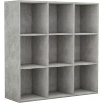 Kirjahylly betoninharmaa, 98x30x98 cm, lastulevy