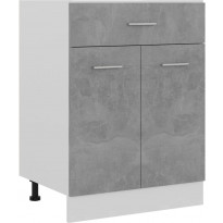 Alalipastokaappi betoninharmaa 60x46x81,5 cm lastulevy