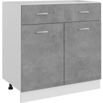 Alalipastokaappi betoninharmaa 80x46x81,5 cm lastulevy