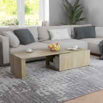 Sohvapöytä sonoma-tammi 150x50x35 cm lastulevy