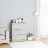 Senkki betoninharmaa 60x35x76 cm lastulevy