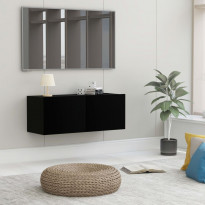 Tv-taso musta 80x30x30 cm lastulevy