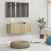 Tv-taso sonoma-tammi 80x30x30 cm lastulevy
