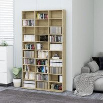 Cd-hylly sonoma-tammi 102x16x177,5 cm lastulevy