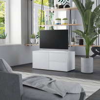 Tv-taso valkoinen 80x34x36 cm lastulevy