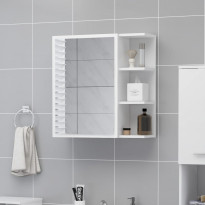 Kylpyhuoneen peilikaappi valkoinen 62,5x20,5x64 cm lastulevy