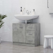 Allaskaappi betoninharmaa 63x30x54 cm lastulevy