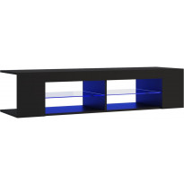 TV-taso LED-valoilla, musta, 135x39x30 cm