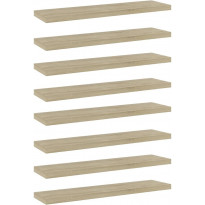 Hyllylevyt 8 kpl sonoma tammi 40x10x1,5 cm lastulevy