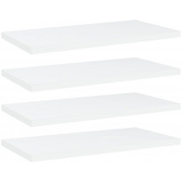 Hyllylevyt 4 kpl valkoinen 40x20x1,5 cm lastulevy