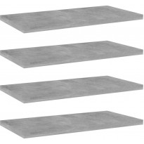 Hyllylevyt 4 kpl betoninharmaa 40x20x1,5 cm lastulevy